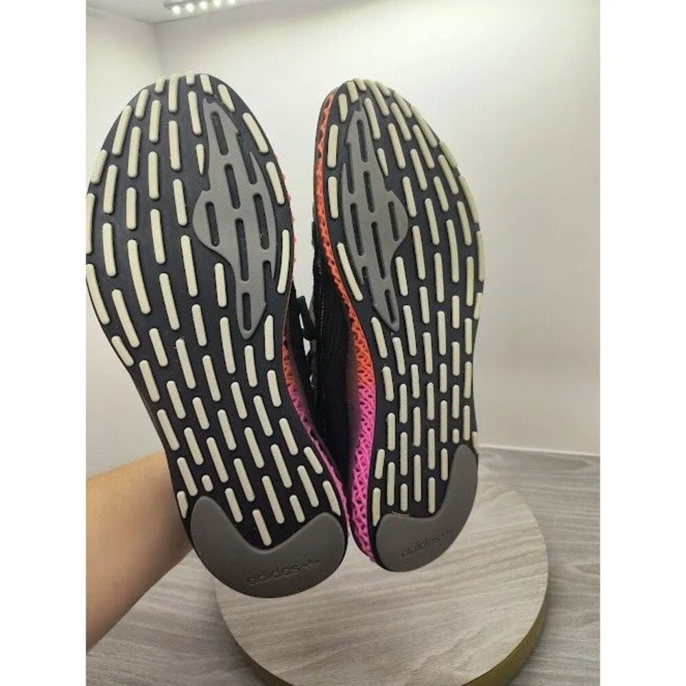 Adidas 4D Fusio Running Shoes Black / Orange / Pink Size 8 NEED REPAIR